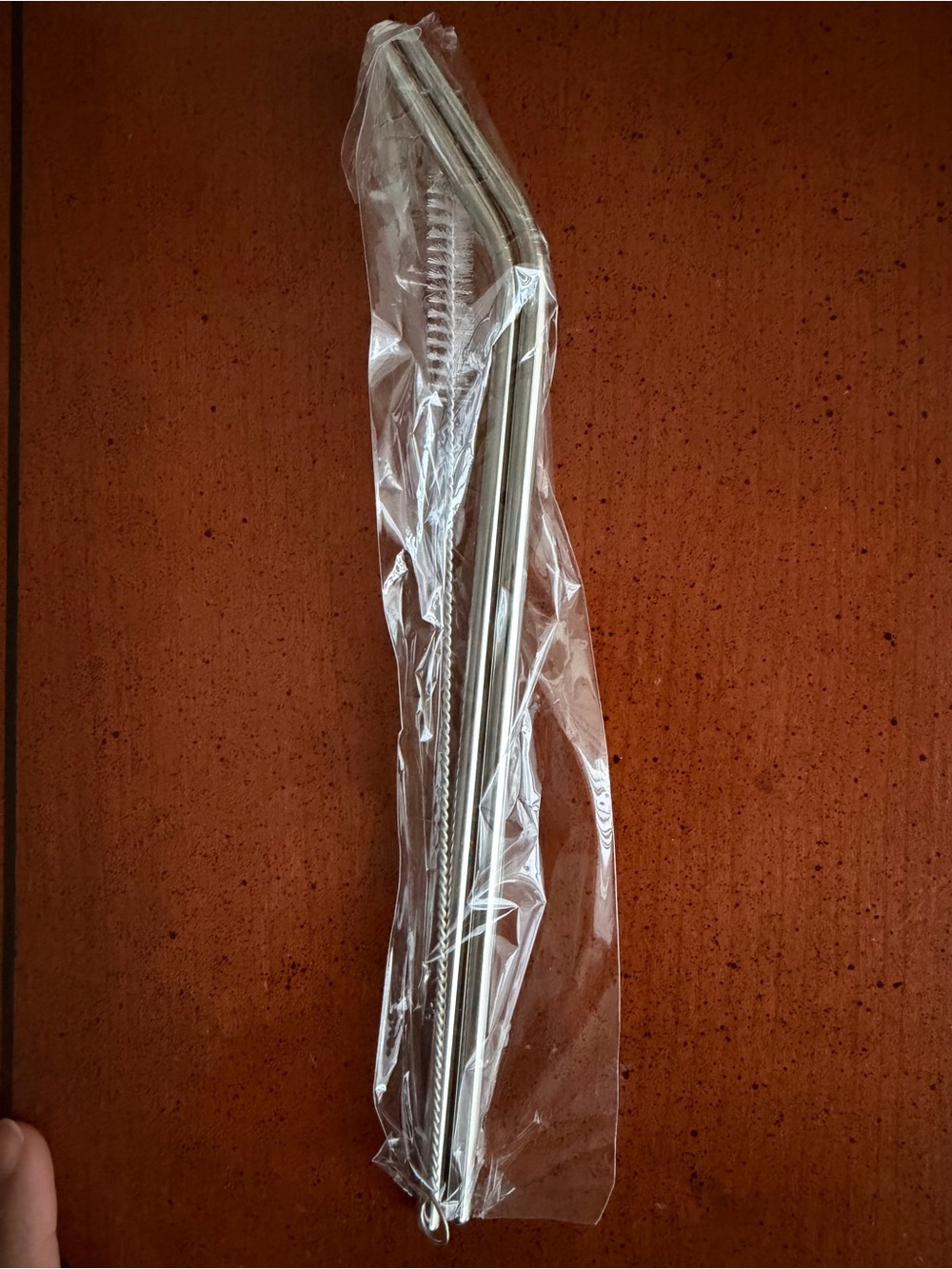 🗽NEW Stainless Steel Reusable Straws with Cleaning Brush - Silver